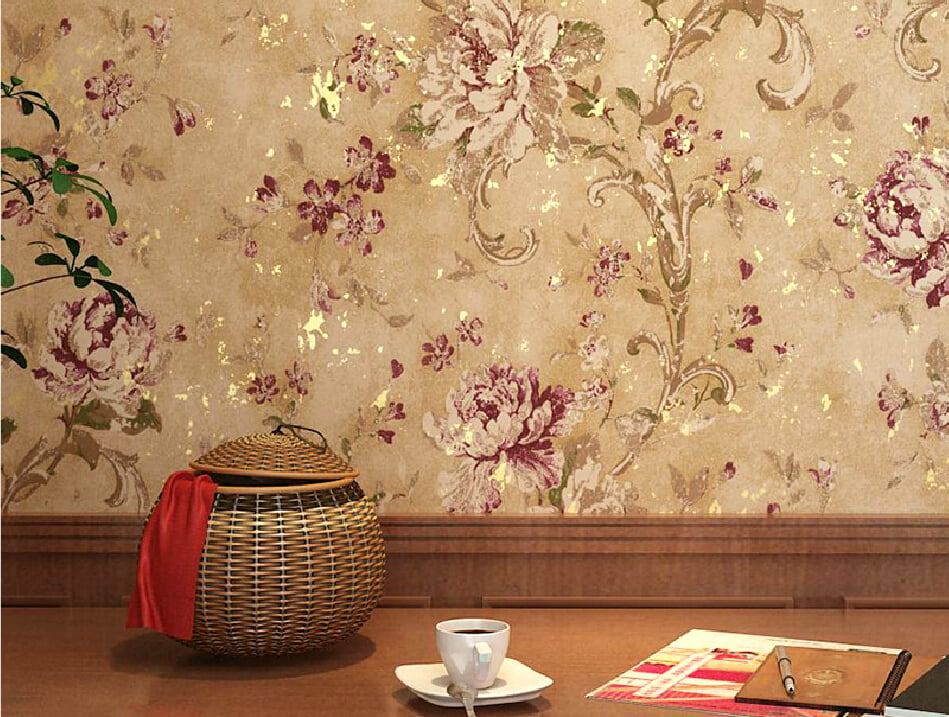 American-country-style-interior-decoration-wallpaper-retro