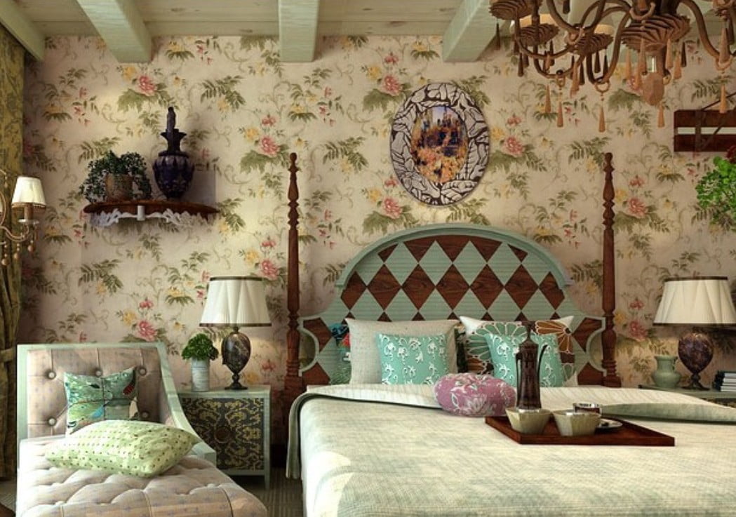 American-rural-retro-wallpaper-for-bedroom