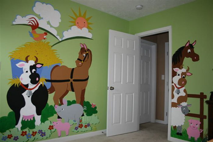 Animal-Wall-Mural-for-Kids-Room