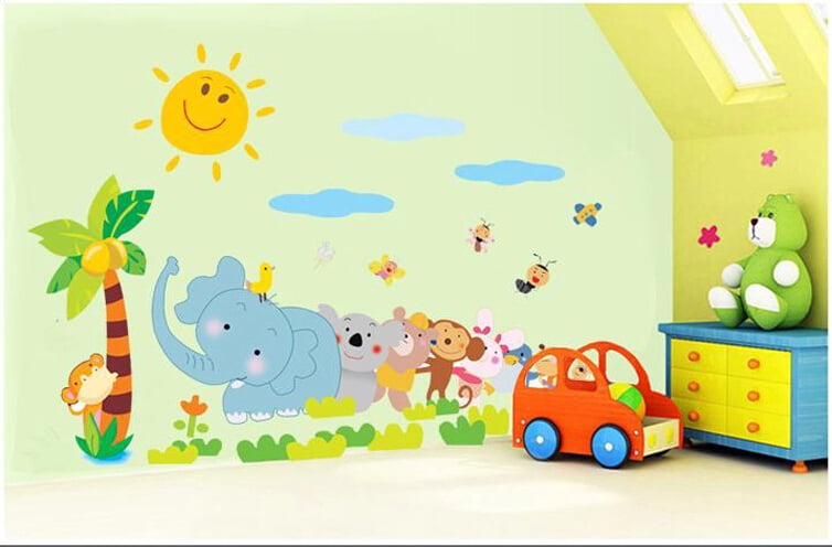 DIY-Elephant-Monkey-Aninmal-zoo-for-Kids-font-b-Baby-b-font-room-font-b-wall