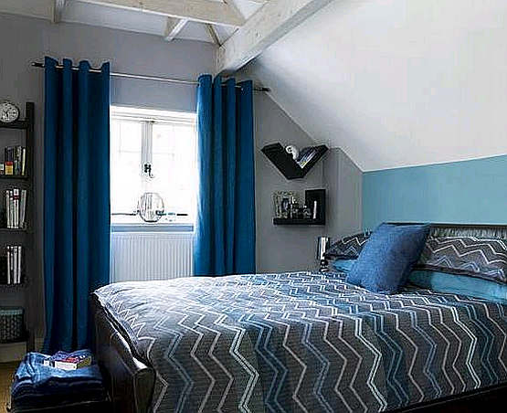 Black and blue bedroom ideas