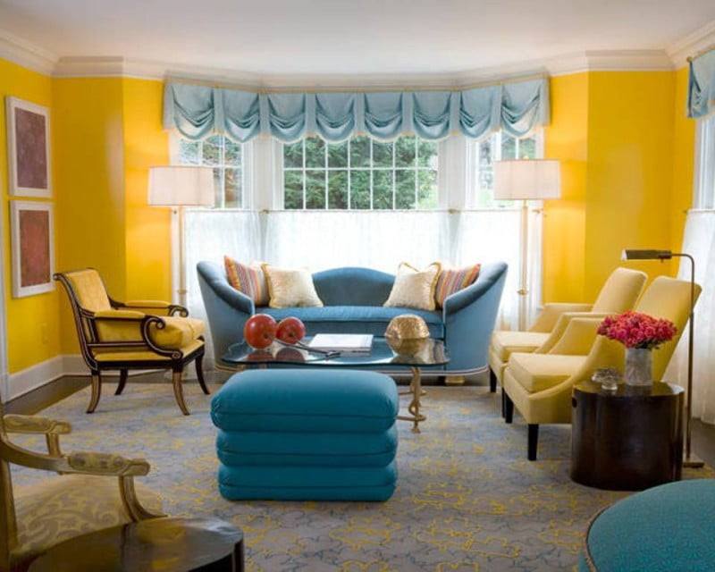 Classic-Blue-and-Yellow-Living-Room