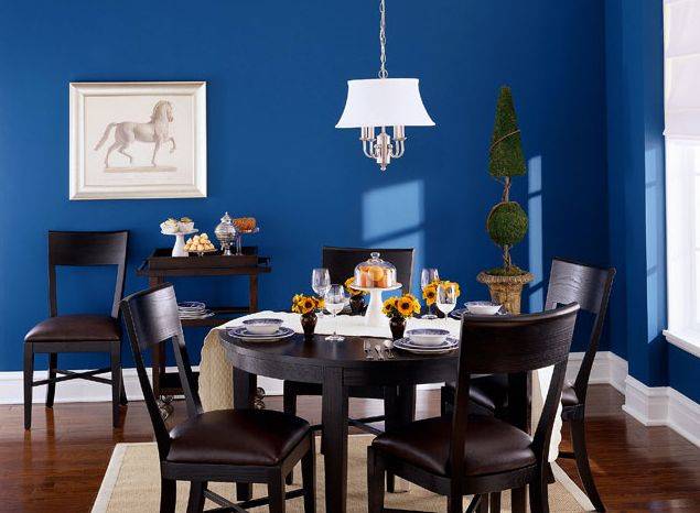 Dining-room-Wall-paint-blue-colour