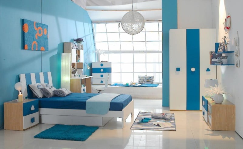 Kids-Bedroom-Furniture-With-elegant-blue-color-interior-design