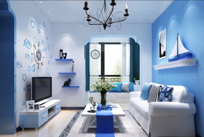 interior-artistic-mediterranean-style-home-interior-blue-living-room-decoration-using-nautical-boat-living-room-wall-decor-including-mount-wall-blue-living-room-shelving-and-light-blue-living-r