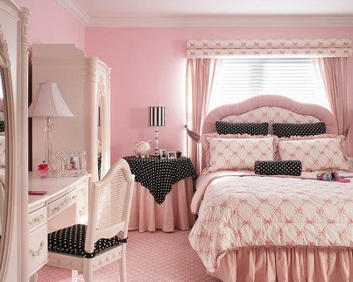 pink_teenage_girl_bedroom_furniture_with_pink_wall_paint_colors_tween_girl_bedroom_furniture_