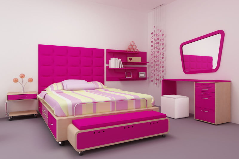 teenager-pink-bedroom-interior-design