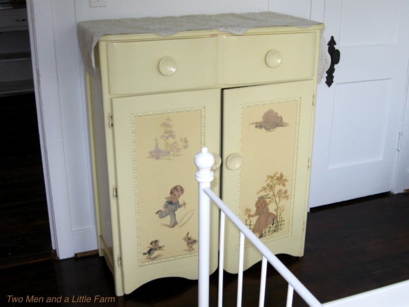 vintage nursery armoire