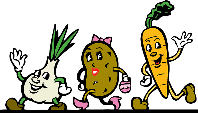 food-fruit-onion-plants-potato-cartoon-free