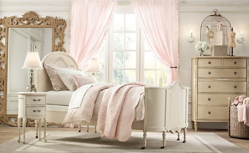 Baby-pink-antique-white-girls-room