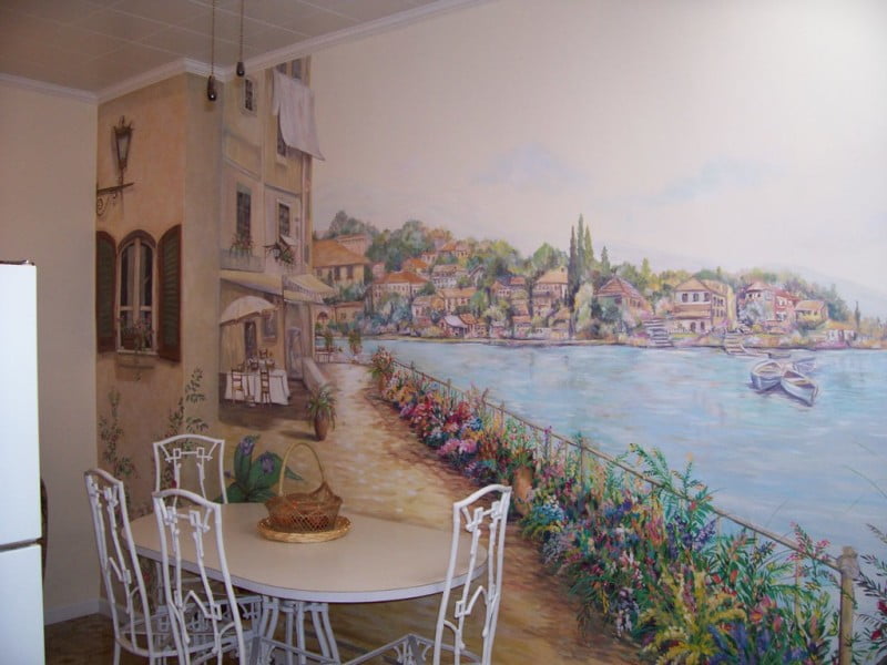 Italian Bistro kitchen mural