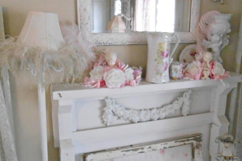 furniture-interior-romantic-white-shabby-chic-mantel-design-with-vintage-wall-decoration-and-old-carved-mirror-frame-shabby-chic-interior-decor-ideas-with-french-accent-furniture