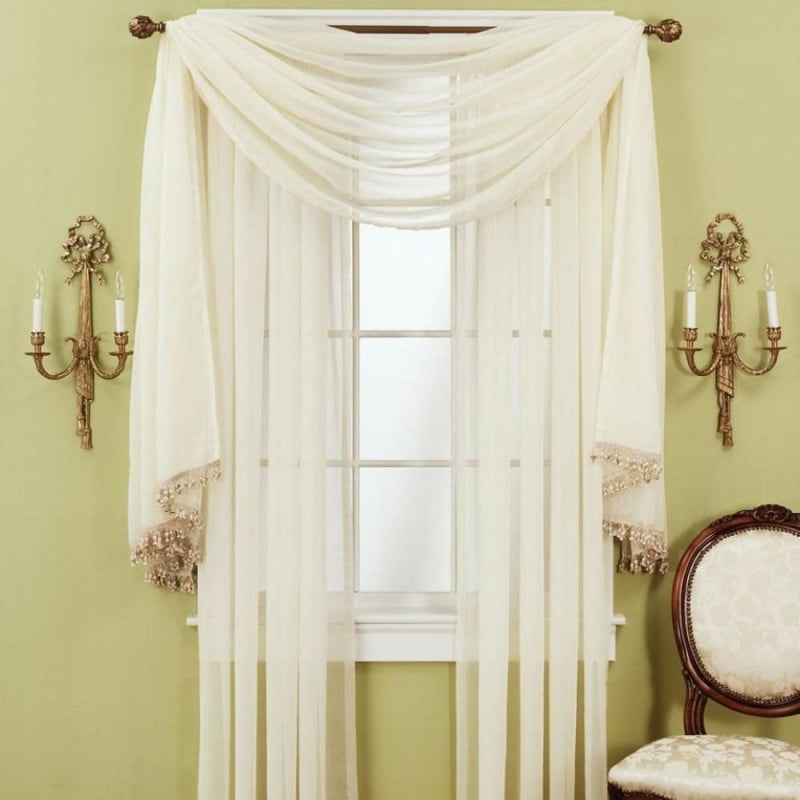 Elegant-cheap-curtains-and-drapes-in-white