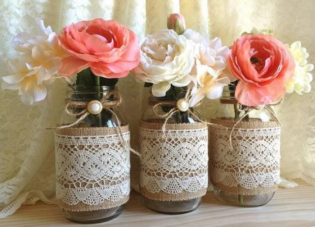 3-burlap-and-lace-covered-mason-jar-vases-wedding-deocration-bridal-shower-engagement-anniversary-party-decor