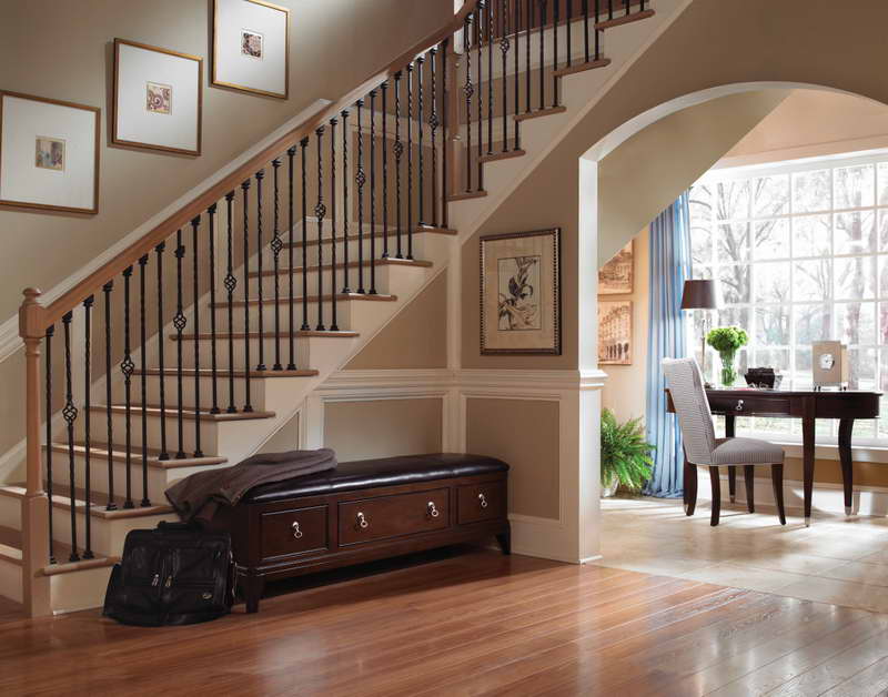 hallway-stairs-with-wooden-furniture-ideas